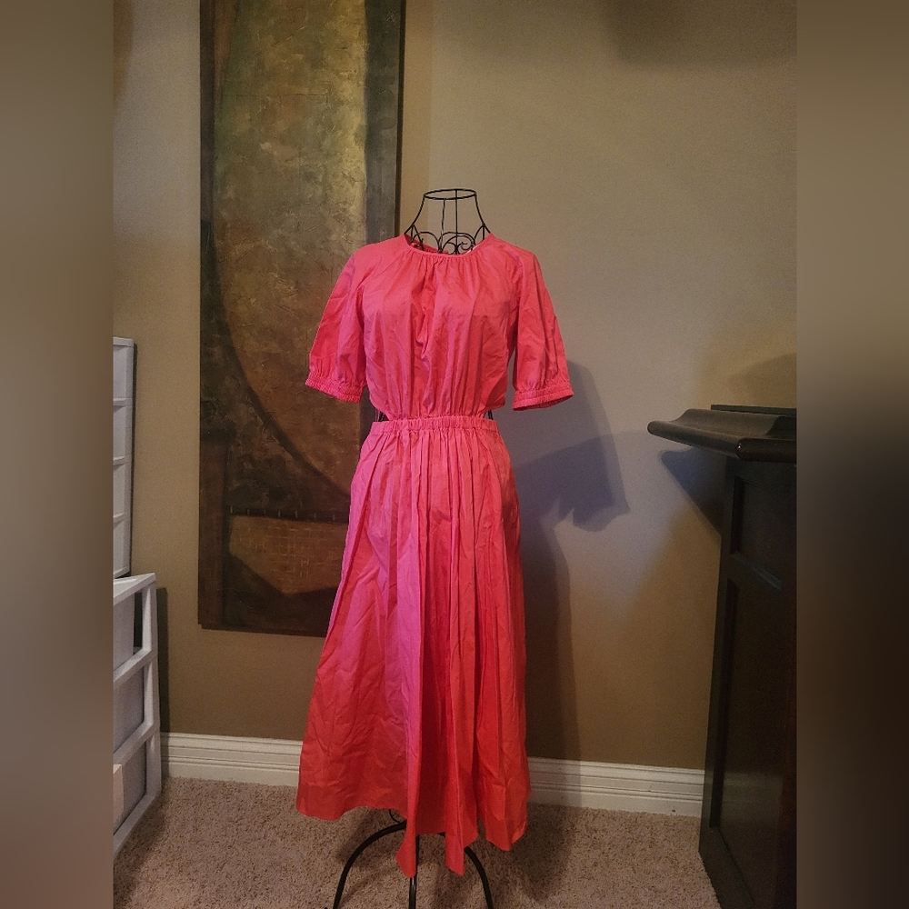 MICHAEL Michael Kors Hot Pink Maxi Dress with Elastic Waist